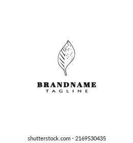 leaf logo cartoon icon design template black modern isolated vector illustration