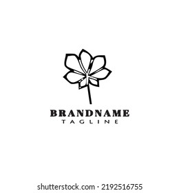 Blatt-Logo-Cartoon-Design kreative schwarze, moderne einzelne Vektorgrafik