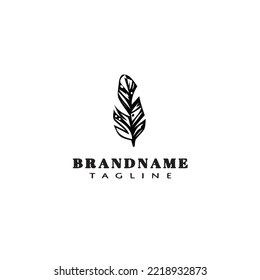 leaf logo cartoon icon design template black modern isolated vector symbol