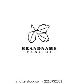 leaf logo cartoon icon design template modern isolated vector