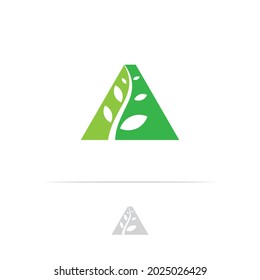 Leaf Logo combination with Letter A, creative design, logo or icon symbol