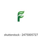 Leaf  logo, combine letter F and Hand with drop logo
