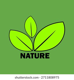 
Logo für Unternehmen. Drei grüne Blätter als Vektor. Logo für Unternehmen