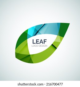 Leaf logo, concept, branding logotype design