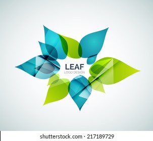 Leaf logo, concept, branding logotype design