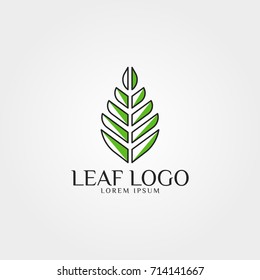 leaf logo concept vector illustration design template