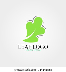 leaf logo concept vector illustration design template