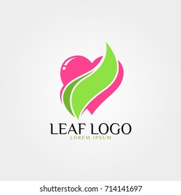 leaf logo concept vector illustration design template