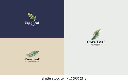 Leaf Logo for corporation - vector stock