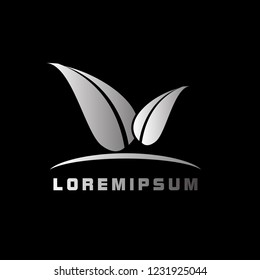 leaf logo with deep philosophy for technology startup company.  leaf logo design has mean live, nature, and good environment