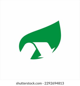 Leaf Logo Design mit Pfeilzeichen.
