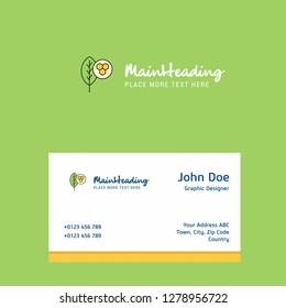 Leaf  logo Design with business card template. Elegant corporate identity. - Vector