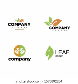 Leaf logo design for company. business logo