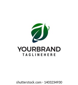leaf logo design concept template vector