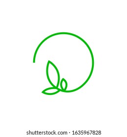 leaf logo design for cosmetic,herb and organic-vector illustration on white background