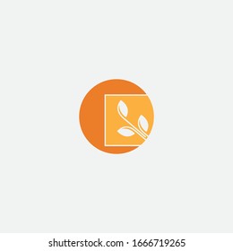 leaf logo design and creative sign