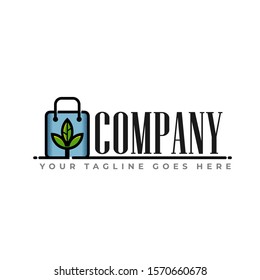 Leaf logo design for farm product. Green leaves logo concept. Ecology leaves go green logo vector