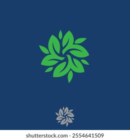 Leaf logo design for farming or farmer association and more. Vector illustration