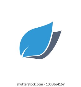 Leaf logo design. Flat leaves icons. Vector illustration. Abstract Leaf Logo design vector template