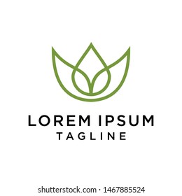 Leaf Logo Design. Flower Natural Vector. Abstract yoga center, spa facilities, lotus flower, Fashion and beauty.
