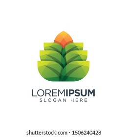 leaf logo design fresh modern. leaf farm garden logo template.