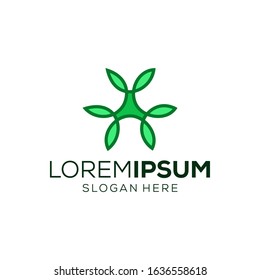 leaf logo design full vector