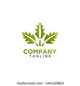 Leaf Logo design green color. Fresh life, nature symbol or sign. For cosmetics or health, spa brand.