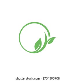 leaf logo design for health,organic,cosmetic company.vector design template element