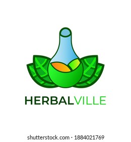 Logo-Design mit Kräuterkonzept