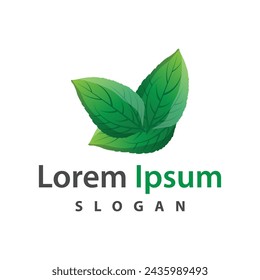 Leaf logo design icon green nature element ecology vector illustration template