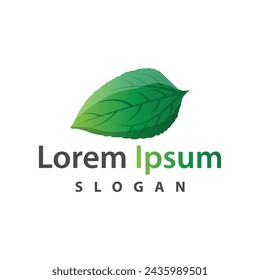 Leaf logo design icon green nature element ecology vector illustration template