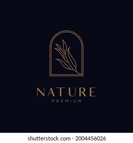 leaf logo design icon vector