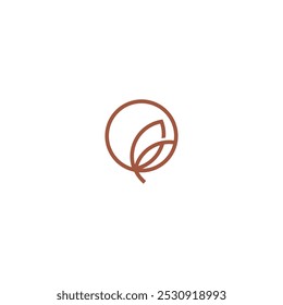 leaf logo design illusion vector