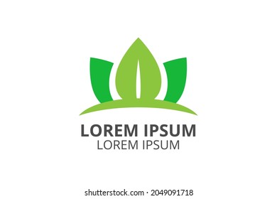 leaf logo design illustration can use for modern company. icon sign for health care business, ecology, environment.