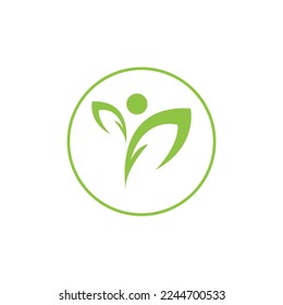 Leaf logo design illustration Free vector