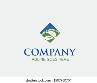 Leaf logo design illustration nature on white background