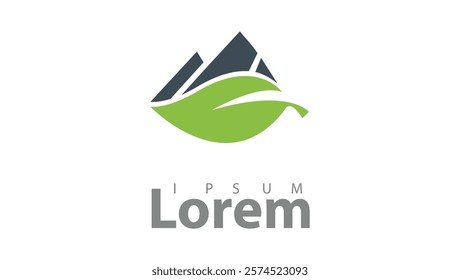 Leaf logo design illustration tech