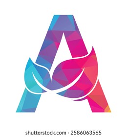 A LEAF logo design inspiration. Vector letter template design