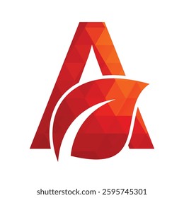 A LEAF logo design inspiration. Vector letter template design