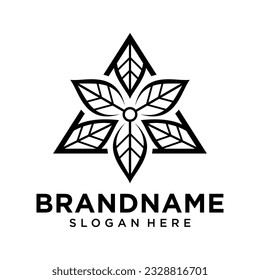 leaf logo design inspirations black and white