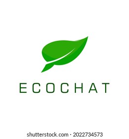 
Leaf logo design and message symbols are suitable for natural applications