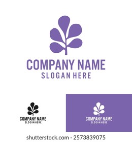 Leaf Logo Design Minimalist Vector for Spa, Wellness, Healthy, Beauty