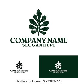 Leaf Logo Design Minimalist Vector for Spa, Wellness, Healthy, Beauty