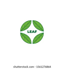 leaf logo design. nature logo for botanical or environment company