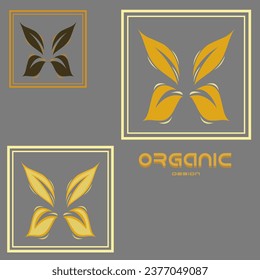 Leaf logo design, nature symbol, vector illustration