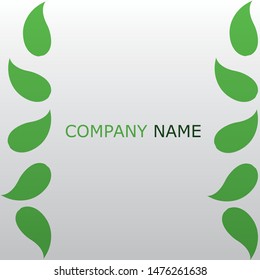leaf logo design on the white background