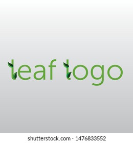leaf logo design on the white background