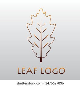 leaf logo design ont he white background