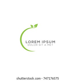 Leaf Logo Design with Round Style