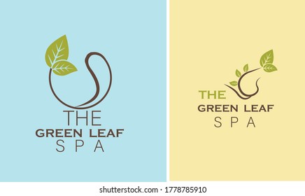 leaf logo design for spa mug t shirt etc 